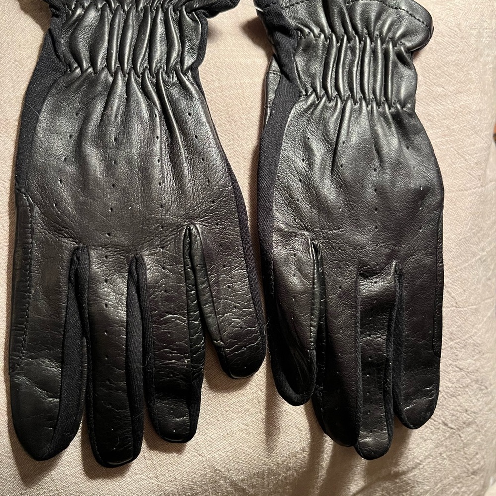 The Tailored Sportsman Black Leather Gloves NWT size 7 1/2
